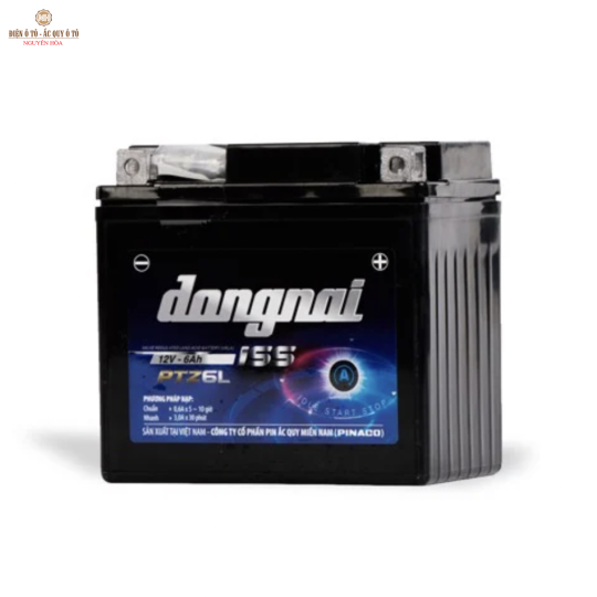 Ắc quy khô miễn bảo dưỡng Đồng Nai PTZ6L ISS dành cho xe có Idling Stop - 12V - 6Ah